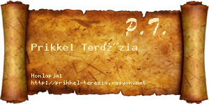 Prikkel Terézia névjegykártya